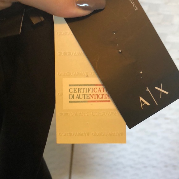 Armani Exchange tuxedo jumpsuit NWT Sz 6 - Picture 8 of 8